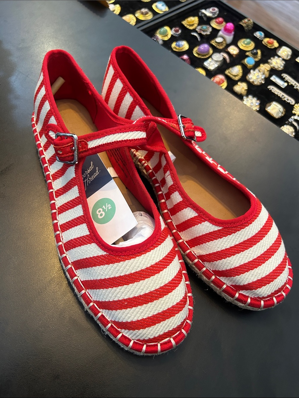 Target Red and White Striped Mary Jane Shoes - Picture 6 of 6